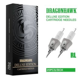 Dragonhawk Glide Extra Smooth Disposable 20pcsbox Sterile Tattoo Cartridges Needles for Rotary Tattoo Machine Supplies 240415