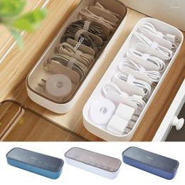 Storage Bags Multi-Compartments Box Charger Cable Cord Organizer With Clear Lid For Home Drawer Offices Outdoor Activities