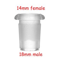 18mm male to 14mm female Glass Adapter Reducer Low Profile Bong for 18mm female joint devices 2PCS