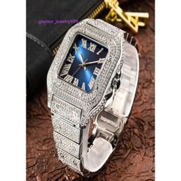 Wristwatches MISSFOX Mens Watches Hip Hop Baguette Diamond Top Quartz Male Wrist Watch Man Bust Down Jewelry9543996