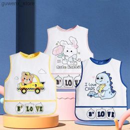 Bibs Burp Cloths Cartoon Baby Bibs Waterproof Newborn Bandanas Feeding Baby Burp Cloths Girls Boys Saliva Towel Print Apron Y240415Y2404173PL5