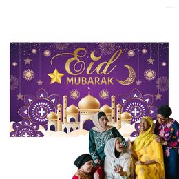Party Decoration Eid Background Banner Fabric Backdrop Wall 2024 Indoor Outdoor For Door Garden Room