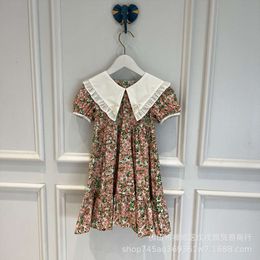 Girl's Casual xiaoxiangfeng dress flower Lapel simple, fresh lovely broken pastoral skirt