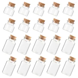 Vases Cork Glass Bottle Lovely Gift Drift Creative Wishing Small Gems Jar Bottles Transparent Food Containers