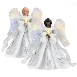 Christmas Decorations Tree Topper Angel Flat Pendant Charming Statue Top Party Supplies