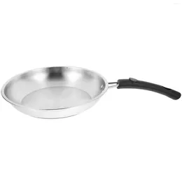Pans Pan Rounded Non-stick Flat Cooking Fired Dish Wok Steak Home Fry Stainless Pot Kitchen Supply Steel Frying