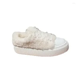 Casual Shoes VII 2024 Brand M Fall Winter Female Lamb's Wool Fur One Thick Bottom Height Increase Warm Offer