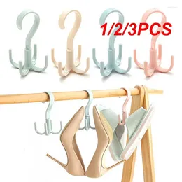 Hangers 1/2/3PCS Rotated Four-Claw Hook Multi-Purpose Movable Rotatable Hanging Bag Hat Scarf Dormitory Storage Punch-Free