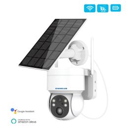 System Snosecure 4mp Solar Power Wifi Home Security Camera Pir Human Detection Wireless Surveillance Ip Cameras with Recharge Battery