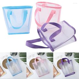 Storage Boxes 1PC INS Cosmetic Bag Mesh Makeup Case Transparent Handbag Women Fashion Outdoor Beach Convenient Swimming