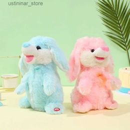 Stuffed Plush Animals Cute Cartoon Rabbit Doll Dancing Clapping Ears Plush Toy Childrens Birthday Gift Puppy Electric Singing Doll Gift L47