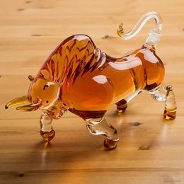 The Wine Decanter Charging Bull Liquor Made For Bourbon Whiskey Scotch Rum or Tequila 1000ml 240415