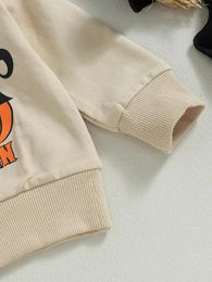 Clothing Sets Infant Baby Halloween Costume Set Toddler Boy Girl Pumpkin Print Sweatshirt And Elastic Waist Pants Fall Outfit