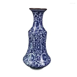 Decorative Figurines Jingdezhen Ceramic Ware Blue And White Lotus Pattern Pagoda Vase Ornaments Chinese Living Room