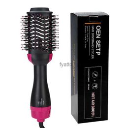 Hair Curlers Straighteners Two in one continuous hair curler dry and wet dual-purpose fluffy blowing comb multifunctional straight curling care hot air H240415