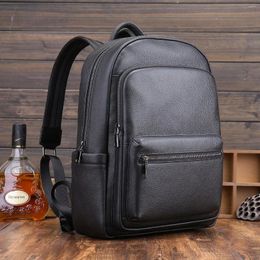 Backpack Men With Natural Skin On The Back 15 Inch Business Laptop Bag Truly Fashionable Men's Leather Ordinary Cowhide