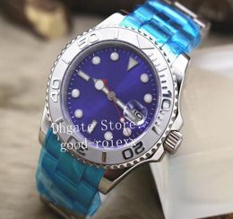 40mm Watches Men039s Watch Men Luminous Automatic 2813 Asia Gray Blue Dial Maste Sport Mechanical Steel Sapphire Rubber Strap A6007628