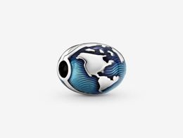 100 925 Sterling Silver Blue Globe Clip Charm Fit Original European Charms Bracelet Fashion Wedding Jewelry Accessories4229642