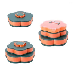 Storage Bottles 3 Tier Rotatable Dried Fruit Box With Lid Dustproof Organisation Boxes Accessory For Food Cosmetics