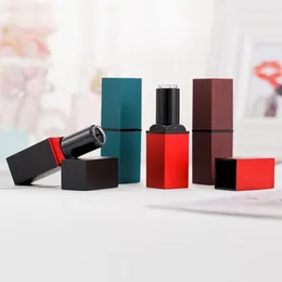 Storage Bottles 12.1mm Square Lipstick Tube In Frosted Black Colour Empty Packing Diy Lip F20241948