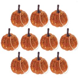 Decorative Flowers 10 Pcs Foam Pumpkin Fake Decoration Simulation Halloween Ornament Decorations Small Pumpkins