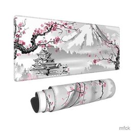 Mouse Pads Wrist Rests Sakura Japanese Cherry Blossom Mouse Pad Gaming XL Home New HD Mousepad XXL keyboard pad Non-Slip Office Carpet Laptop Mice Pad