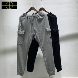 Men's Pants High Quality Pocket Patch Men Women Cotton Casual Sweatpants Company Cross Badge Embroidery Trousers