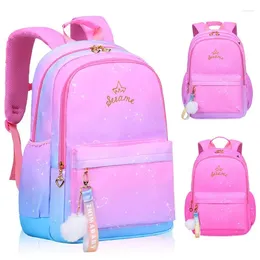 School Bags Primary Schoolbag Girl Waterproof Children BookBag For Women Backpack Princess Student Bagpack Kid 3-6 Year Gradient Color Sac