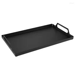 Tea Trays Rectangular Serving Tray Stainless Steel Rustproof Waterproof For Fruit Bread Snack Coffee Drinks