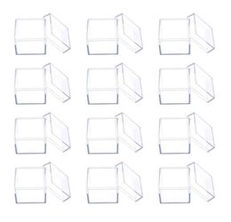 Gift Wrap 12pcs Clear Acrylic Square Cube Candy Box Treat Boxes Containers For Wedding Party Baby Shower Favours Packaging CaseGift2830191