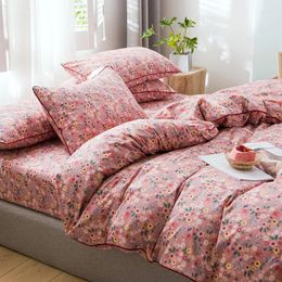 Bedding Sets Kawaii Flower Set Colorful Modern Design For Girls Bedroom Colchones De Cama Four-piece Suit BD50CJ