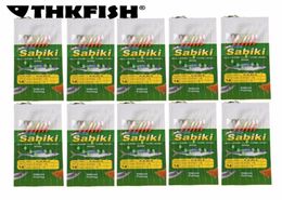 10 Packs 60pcs 1020 Fishing Sabiki Rigs Saltwater Fishing Sabiki Bait Lure Fish Skin Baits Rigs Fishing Jig Lures 2010308048054