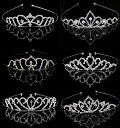 Crystal Love Heart Tiara Crown Trendy Sweet Headband Princess Girls Bridal Headpiece Hair Accessories Women Wedding Jewelry1037982