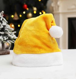 Plush Christmas Short Hat Adult Red Green Pink Blue Black Grey Purple Embroiderable M6YJ9275262611