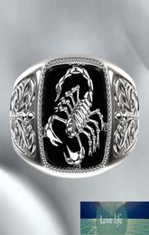 Topquality Gothic Punk Scorpion Male Retro Ring Scorpion Pattern Totem Rings for Men Hip Hop Viking Jewelry Bague Femme Factory p5158479