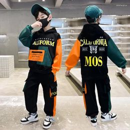 Clothing Sets Children's Top And Bottom Cloth Spring Tracksuit For Child Set Children Kid Clothes Suit Boy 6 7 8 9 10 11 12 13 14 15 Years