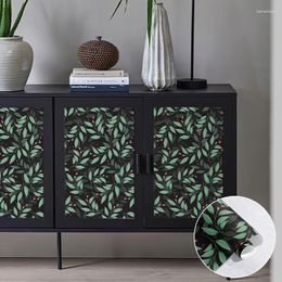 Wallpapers Fresh Green Leaves Peel And Stick Wallpaper Chic Room Decor Furniture Cabinet Sticker Eye Protection Foliage Contact Paper