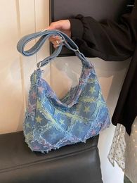 Shoulder Bags Trendy Denim Large Crossbody Women Tote Handbags And Purses Jeans Hobos Ladies Messenger Bag High Quality