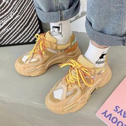 Fitness Shoes 2024 Autumn Breath Platform Sneakers Women Casual Vulcanized Woman Dad Chunky White Khaki Basket Femme Chaussure