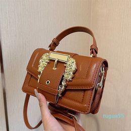 designer bags Women's saddle Square Bag Fashion Simple Versatile Crossbody Bag Metal Texture Mobile Phone Bag