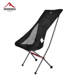 Widesea Camping Fishing Folding Chair Tourist Beach Chaise Longue Chair for Relaxing Foldable Leisure Travel Furniture Picnic 240407