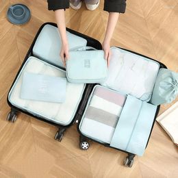 Storage Bags 8 Pieces High Quality Travel Bag Underwear Makeup Toiletries Organizer Clothes Luggage Packing Cube Suitcase Tidy Pouch