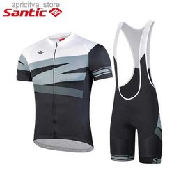 Cycling Jersey Sets Santic Men Cycling Suits Cyling Jersey Bib Shorts MTB Bike Clothes Bicyc Jersey Sets for Men K20MT146 L48