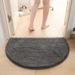 Carpets Chenille Half Round Door Mat Durable House Entrance Super Absorbent Bathroom Rug Non Slip Carpet Room Rugs Welcome Deal