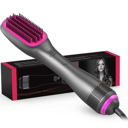 Hair Curlers Straighteners New 3-in-1 Hot Air Comb Hairdressing Electric Blowing Perm Fast Curling Stick H240415 X8S6