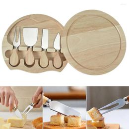 Dinnerware Sets Wooden Handle Cheese Knives Stainless Steel Tools Stylish Cutlery Set Durable With For Home