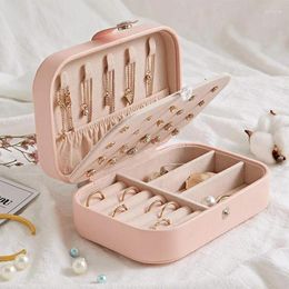 Storage Bags Box Travel Jewellery Organiser Portable Holder Double Earring Layer Rings Necklace