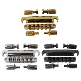 Pegs 1 Set of 6 Strings Guitar TuneOmatic Bridge and Tailpiece with Posts for LP Electric Guitar