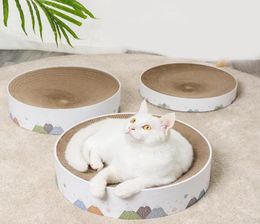 Cat Toys Nail Grinder Bowl Shape Nest Pet Scratch Corrugated Paper Plate Dog Grab Basin Claw Scratcher Board Furniture Protection4460145