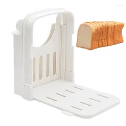 Baking Tools Foldable Toast Bread Slicer Adjustable Plastic Cutting Loaf Cheese Pastry Cutter Rack Kitchen Gadgets Mould